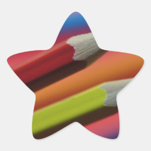 ADESIVO ESTRELA CRAYONS DE LÁPIS, DE COR