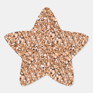 Adesivo Estrela Cristal de Druzy - ouro cor-de-rosa/cor de cobre