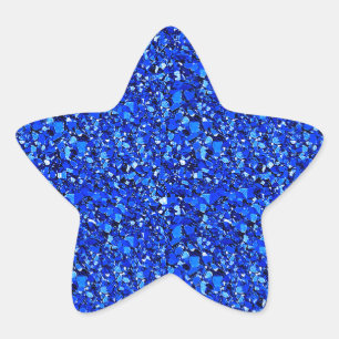Adesivo Estrela Cristal Druzy - Azul apphire