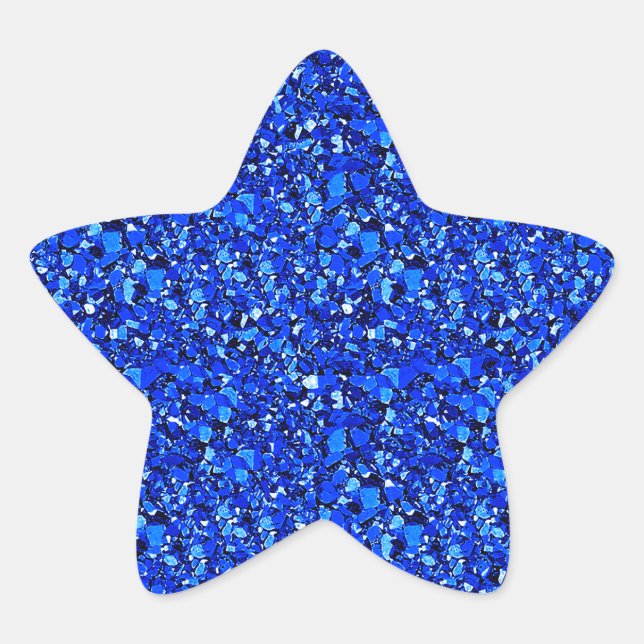 Adesivo Estrela Cristal Druzy - Azul apphire (Frente)