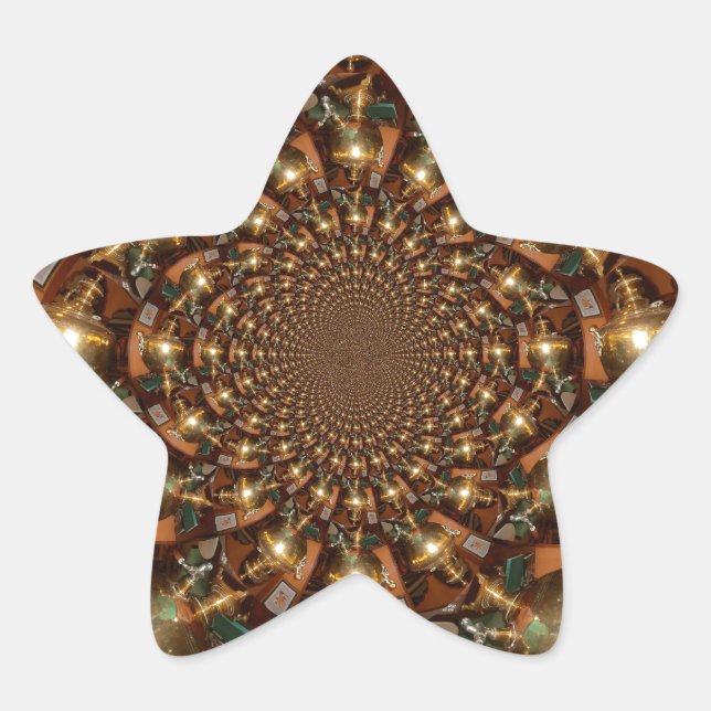 Adesivo Estrela Cultura de prata e ouroElegante de chá - Vintage S (Frente)