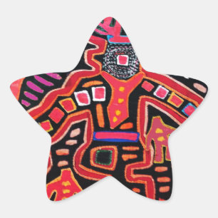 Adesivo Estrela Cuna Indian Tribal Shaman
