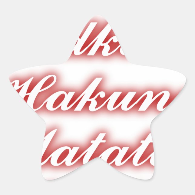 Adesivo Estrela Cupcakes vermelhos Vodka Hakuna Matata FUNNY. (Frente)