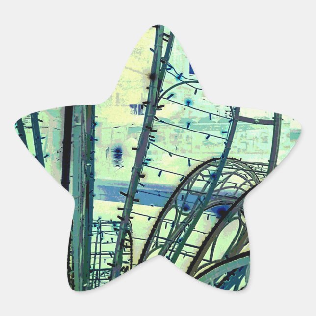 Adesivo Estrela Curvas nas linhas (Frente)