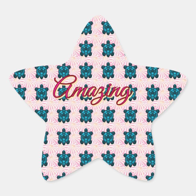 Adesivo Estrela Custom turtle pattern Sherpa Blanket (Frente)