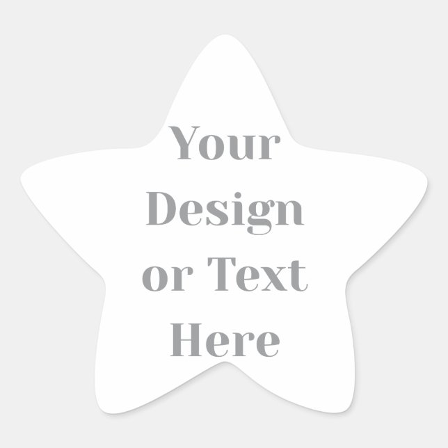Adesivo Estrela Customizable Your Design or Text Here Personalized (Frente)