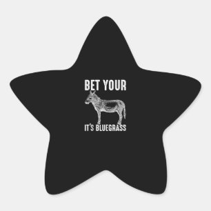 Adesivo Estrela Cute Donkey Presentes para músicos Ofertas de