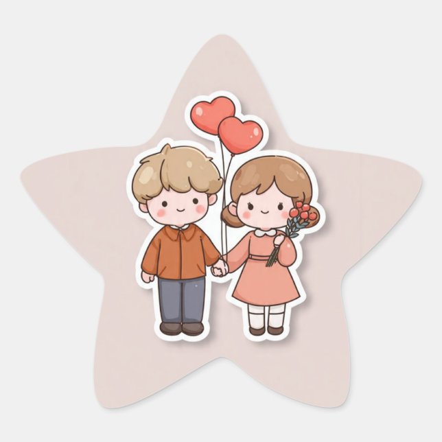 Adesivo Estrela Cute Sticker  (Frente)