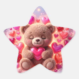 Adesivo Estrela Cute Teddy Love Sticker Sheet 💖Sticker