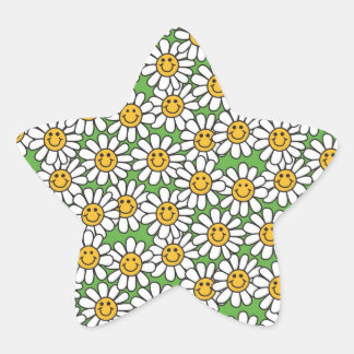 Adesivo Estrela Daisy Flowers Pattern