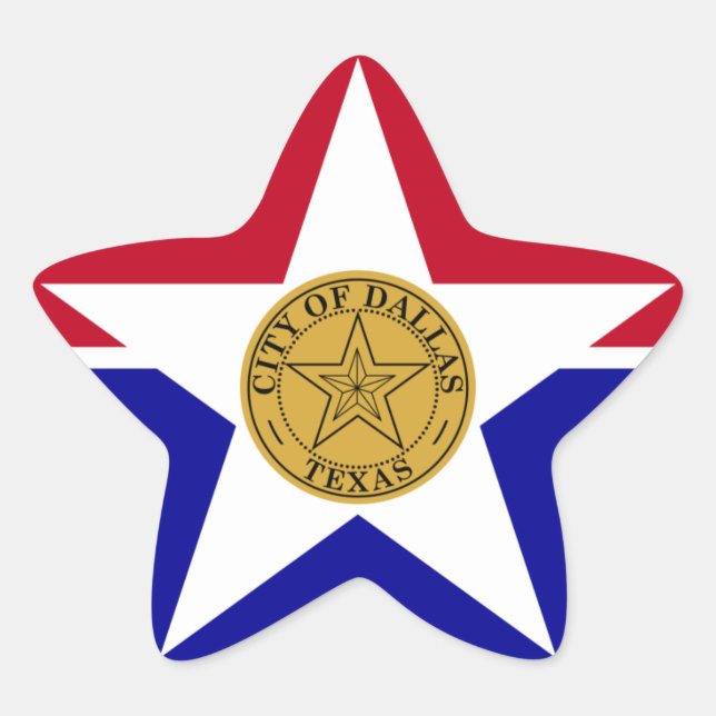Adesivo Estrela Dallas Flag (Frente)