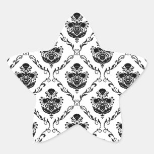 Adesivo Estrela Damasco preto tradicional