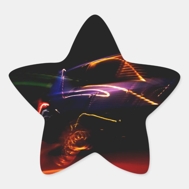 Adesivo Estrela dança de carro roxo (Frente)