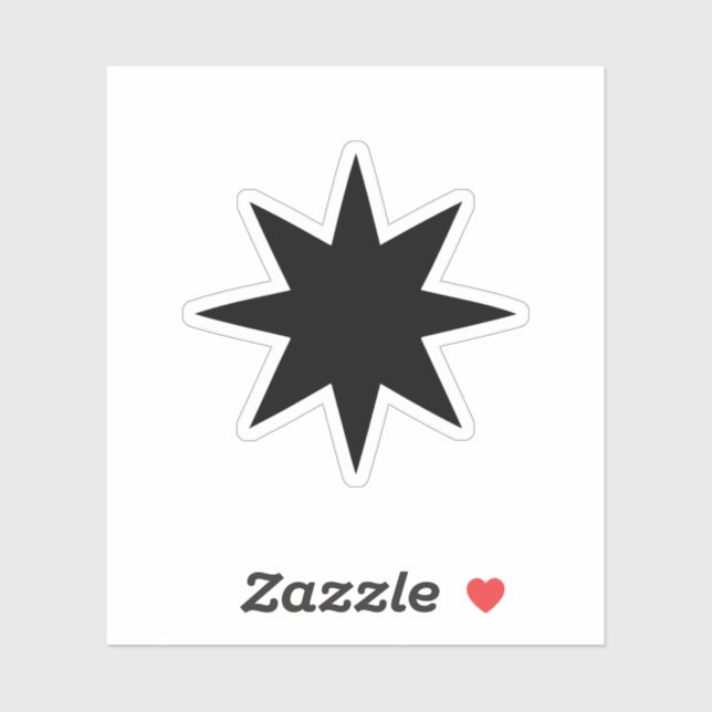 Adesivo Estrela de 8 pontos (Folha)