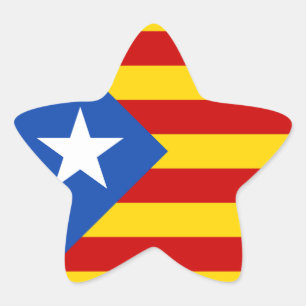 Adesivo Estrela De "bandeira Catalan da independência L'Estelada