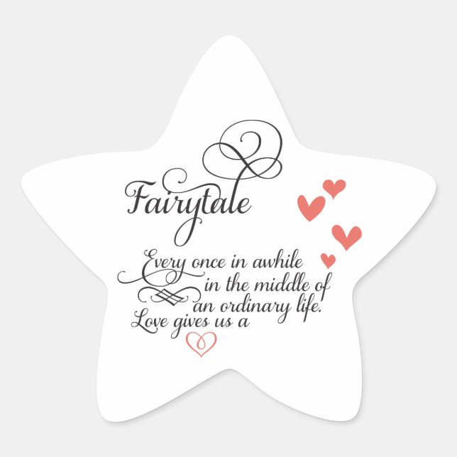 Adesivo Estrela De vez em quando, numa vida normal. (Frente)
