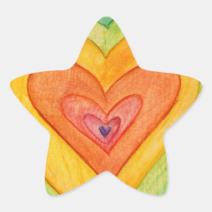 Adesivo Estrela Decais Personalizados do Rainbow Love