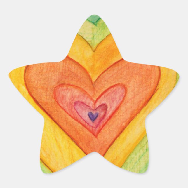 Adesivo Estrela Decais Personalizados do Rainbow Love (Frente)