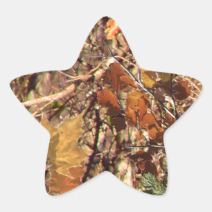 Adesivo Estrela Decoração da Camouflagem Natural da Floresta em Qu