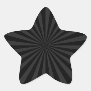 Adesivo Estrela Decoração de Burst do Sol Negro e do Carvão