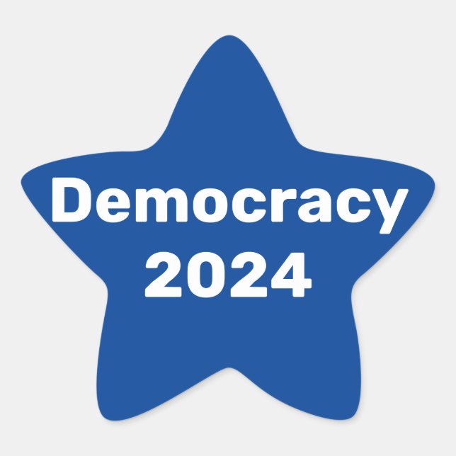 Adesivo Estrela Democracia 2024 Eleição Presidencial (Frente)