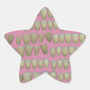 ADESIVO ESTRELA DENTISTA DENTISTA ORTODÔNICA ROTTEN DENTISMO BOCA
