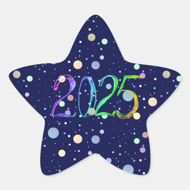 Adesivo Estrela Desenho anual 2025 (Frente)