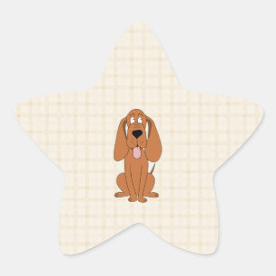 Adesivo Estrela Desenhos animados do cão de Brown. Hound.