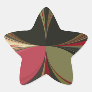 Adesivo Estrela Design abstrato com Impressão de arte de linhas fl
