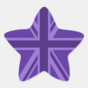 Adesivo Estrela Design da bandeira Roxo Union
