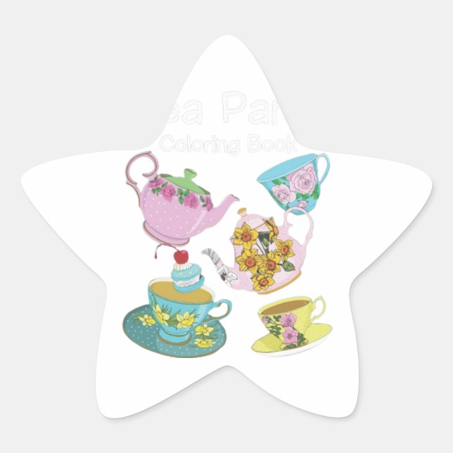 Adesivo Estrela Design de café (Frente)