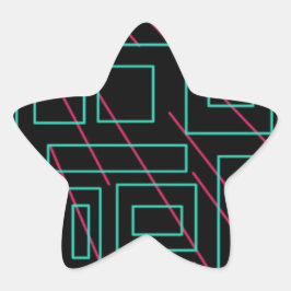 Adesivo Estrela design de fundo preto