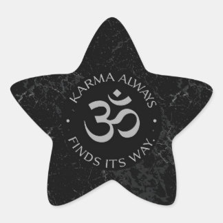 Adesivo Estrela Design de Karma Om espiritual - Coleção de Mentidã