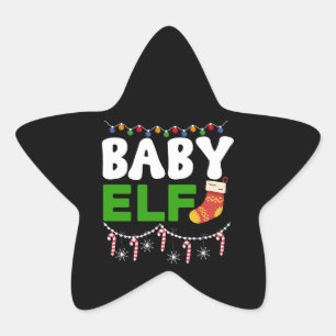 Adesivo Estrela Design de Natal de Elfo Bebê-84608