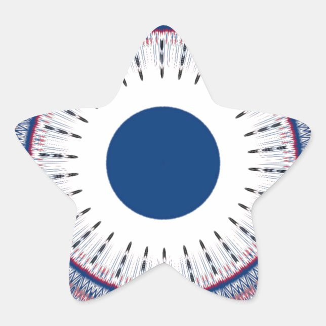 Adesivo Estrela Design de Olhos Energéticos Chic: Um Padrão Mesmer (Frente)