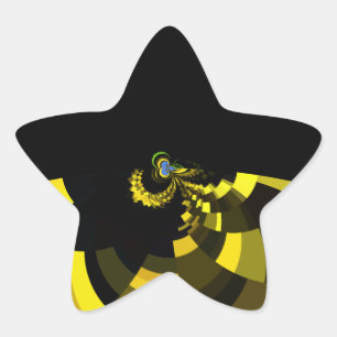 Adesivo Estrela Design do Gráfico de Arte de Vetor Preto e Dourado