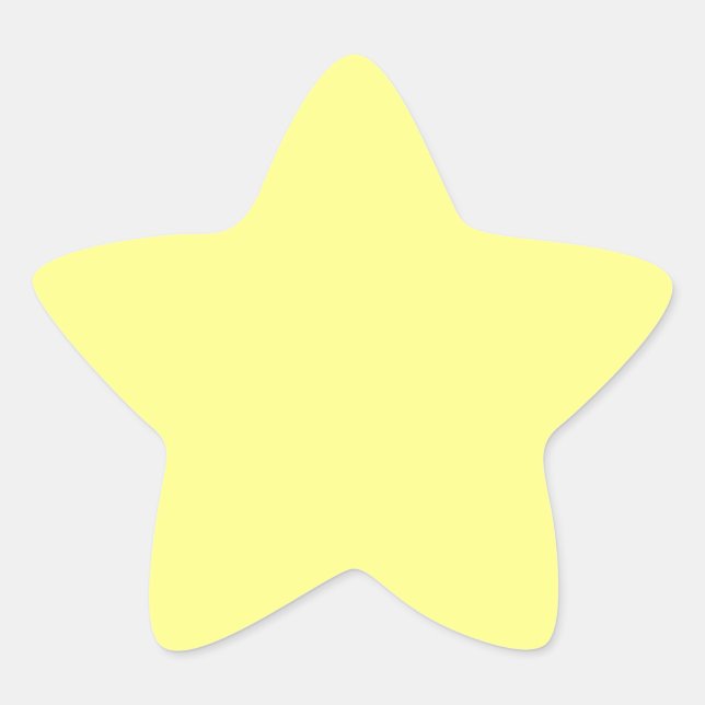 Adesivo Estrela Designer Personalizado de Cor Amarela (Frente)