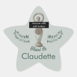 Adesivo Estrela Deusa Pagã Personalizada