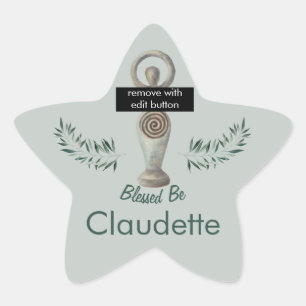 Adesivo Estrela Deusa Pagã Personalizada