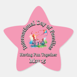 Adesivo Estrela Dia Internacional das Famílias: Divertir-se
