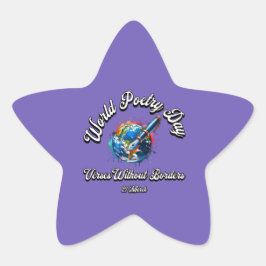 Adesivo Estrela Dia Mundial da Poesia. Versos sem Fronteiras