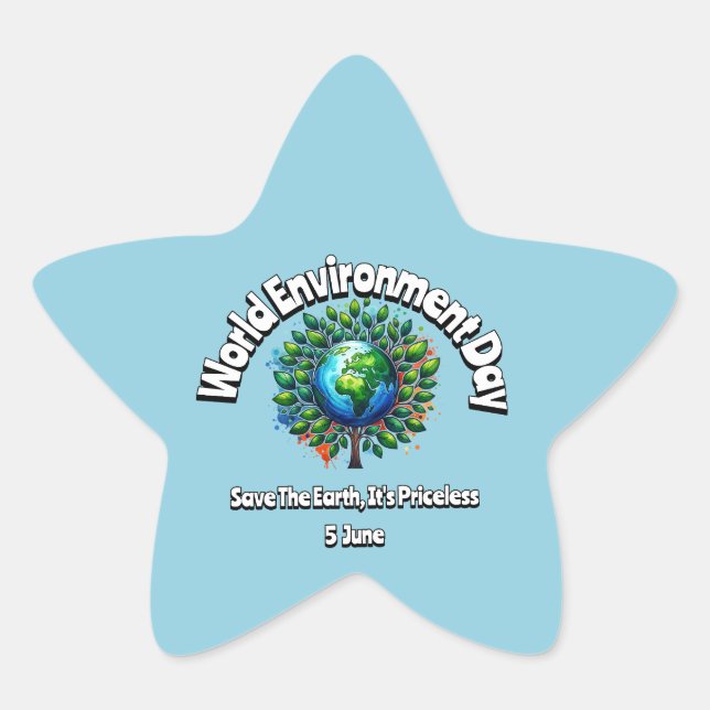 Adesivo Estrela Dia Mundial do Ambiente (Frente)