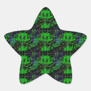 Adesivo Estrela Diabo verde pequeno