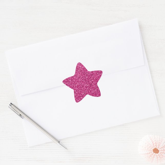 Adesivo Estrela Dimitten cor-de-rosa (Envelope)
