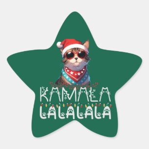 Adesivo Estrela Divertido Natal Kamala La La La La La Sticker