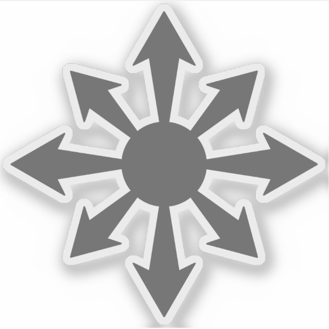 Adesivo Estrela do Caos - v2 (cinza) (Frente)