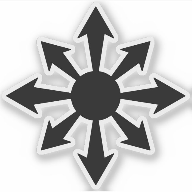 Adesivo Estrela do Caos - v2 (preto) (Frente)