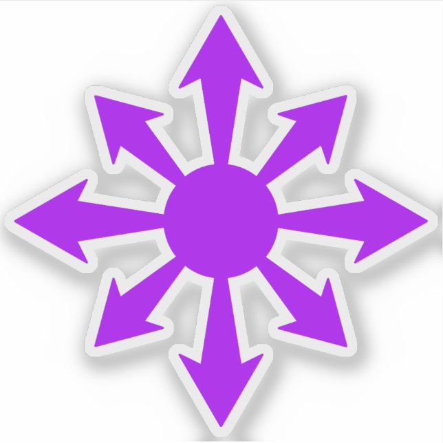 Adesivo Estrela do Caos - v2 (roxa) (Frente)