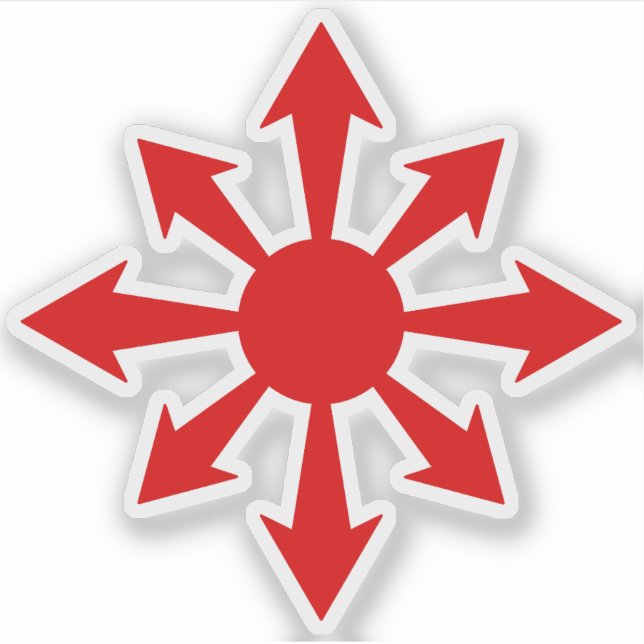 Adesivo Estrela do Caos - v2 (vermelha) (Frente)