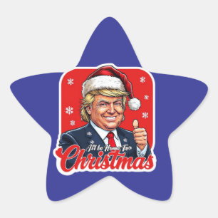 Adesivo Estrela Donald Trump Natal Papai Noel Art